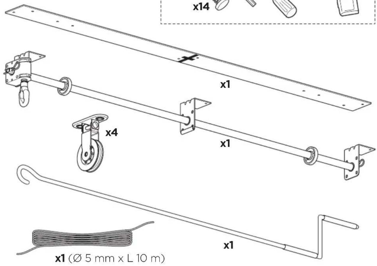 x14 x1 x1 x4 x1 x1 x1 (Ø 5 mm x L 10 m)