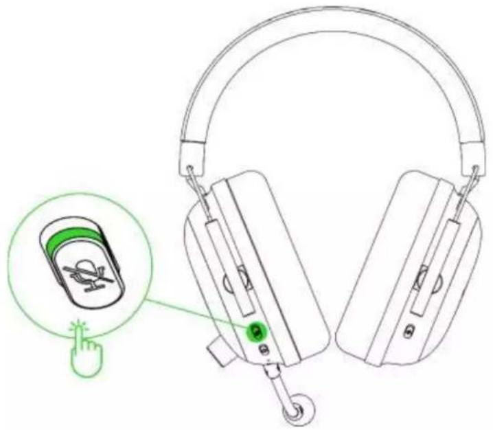 RAZER Blackshark V2 Pro - 将麦克风静音/取消静音 - 1