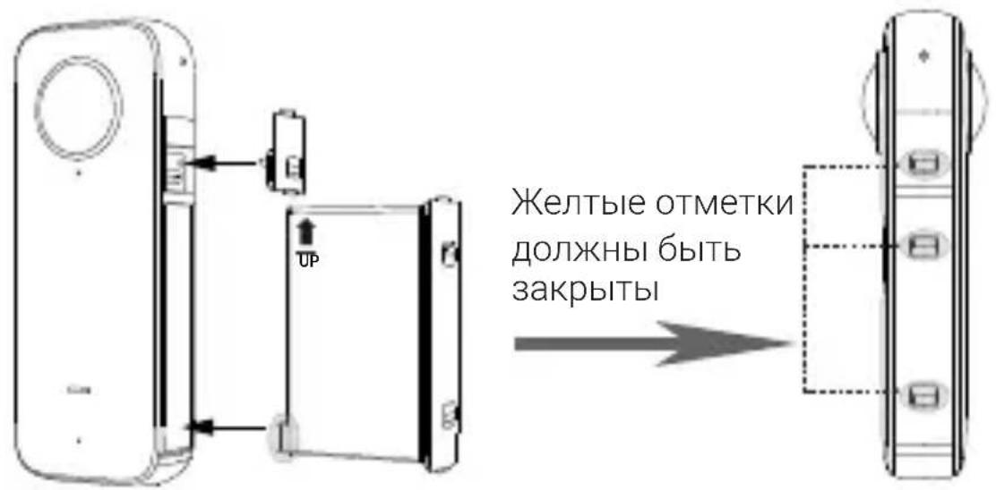 Желтые отметки должны быть закрыты