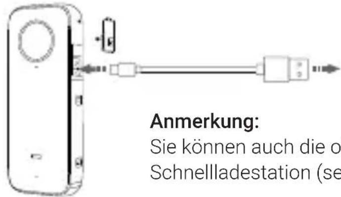 Anmerkung: Sie können auch die o Schnellladestation (se