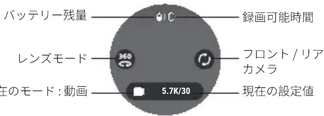 INSTA360 One X2 - タッチパネルの使い方 - 1