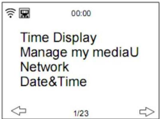 Time Display Manage my mediaU Network Date&Time 1/23