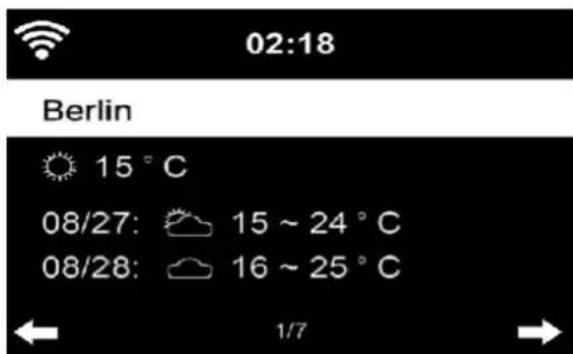02:18 Berlin 15 °C 08/27: 15 ~ 24 °C 08/28: 16 ~ 25 °C 1/7