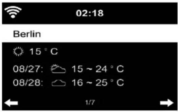 02:18 Berlin 15 °C 08/27: 15 ~ 24 °C 08/28: 16 ~ 25 °C 1/7