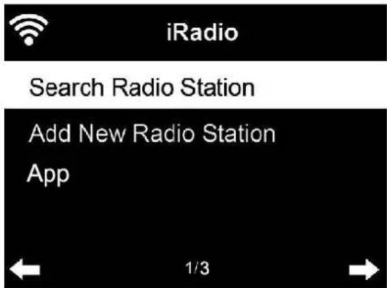 iRadio Search Radio Station Add New Radio Station App 1/3