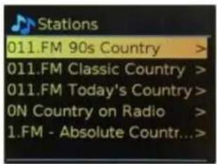 Stations 011.FM 90s Country > 011.FM Classic Country > 011.FM Today's Country > ON Country on Radio > 1.FM - Absolute Countr...>