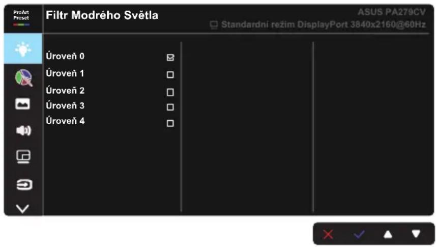 ProArt Preset Filtr Modrého Světla ASUS PA279CV Standardní režim DisplayPort 3840x2160@60Hz Úroveň 0 Úroveň 1 Úroveň 2 Úroveň 3 Úroveň 4