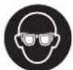 BOSCH PWS 650-115 - Wear safety goggles. - 1