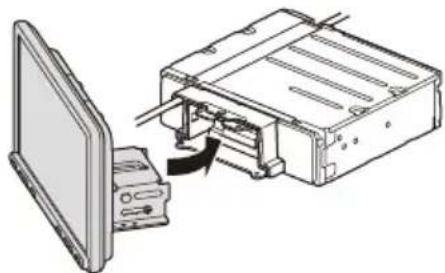 SONY XAV-AX8050D - ⑧ Atașarea afișajului la unitate - 1