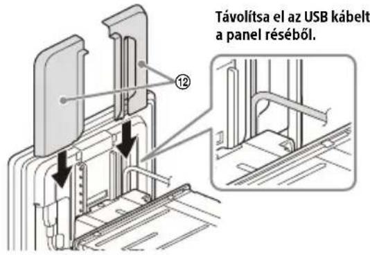 Távolítsa el az USB kabelt a panel réséből.