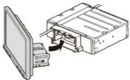 SONY XAV-AX8050D - ⑧ A kijelző csatlakoztatása az egységhez - 1