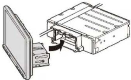 SONY XAV-AX8050D - ⑧ Τοποθέτηση της οθόνης στη μονάδα - 1