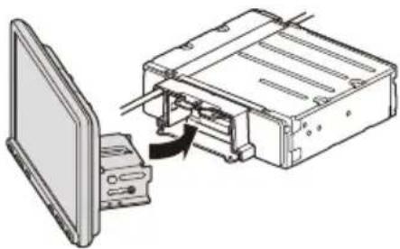 SONY XAV-AX8050D - ⑧ Upevnění displeje k jednotce - 1