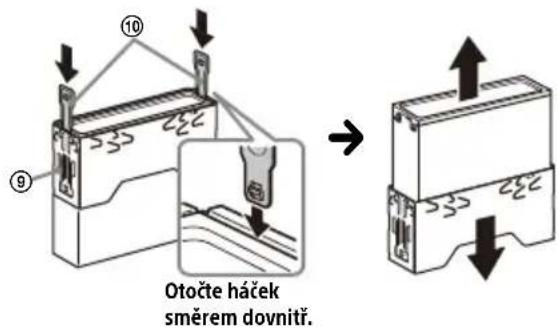 Otočte háček směrem dovnitř.