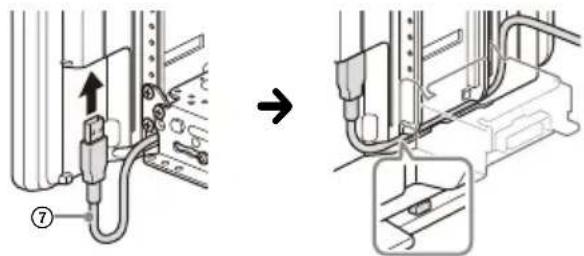 SONY XAV-AX8050D - ⑦ Az USB kábel elrendezése - 1
