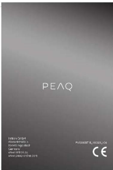 PEAQ Inflation GmbH Wunderstruktur.de Brisikre Ingelästeck Germany www.inflation.eu www.peaq.com PAS300BT_B_16029_V04 CE