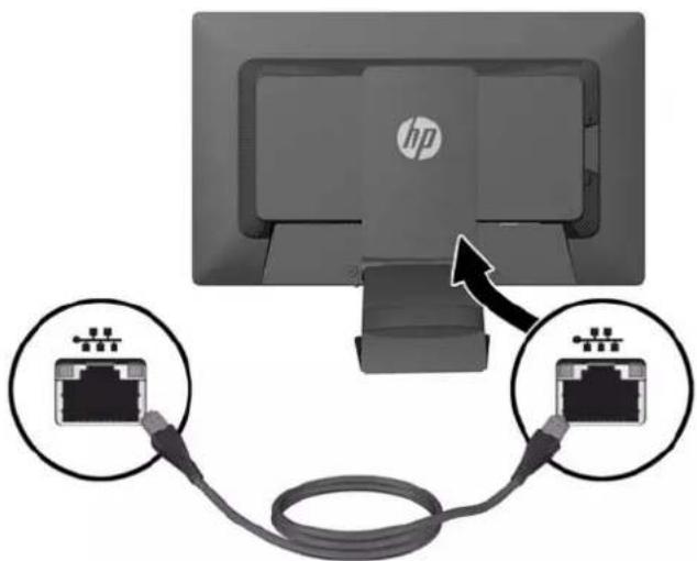 HP EliteDisplay S231D - Připojení kabelů monitoru - 2