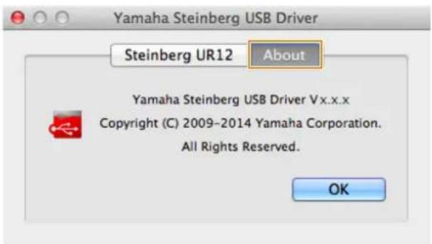 STEINBERG UR12 - About Window - 1
