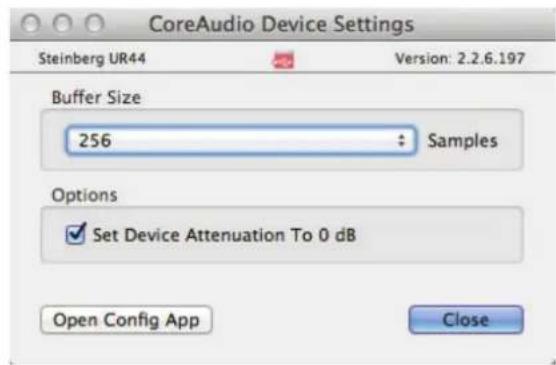 STEINBERG UR44 - How to select the buffer size - 1