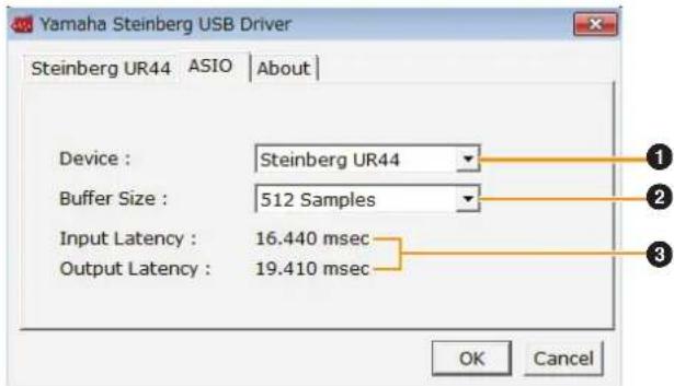 STEINBERG UR44 - ASIO window - 1
