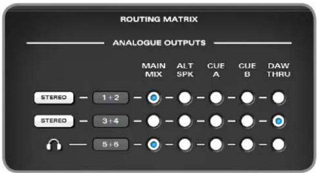Audient iD22 - Example Output Routings - iD Mixer - 2