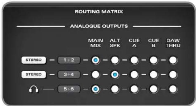 Audient iD22 - Example Output Routings - iD Mixer - 3