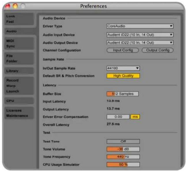 Audient iD22 - Operation with Ableton Live - 3