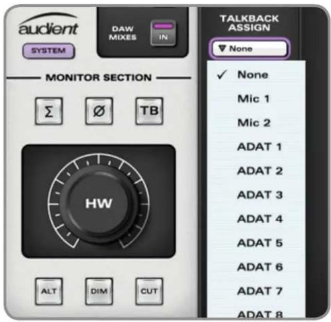 Audient iD22 - Assigning Talkback - 1