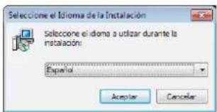 Seleccione el idioma de la instalación Seleccione el idioma a utilizar durante la instalación: España Aceptar Cancel