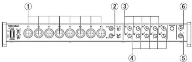 TASCAM US-16x08 - Regolare il suono in ingresso - 1