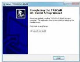 Completing the TASCAM US-16x30 Setup Wizard Status may be found, replacing "TASCAM US" (check or your computer). The application may be further or selecting the system.exe. Copyright to us is required. © TASCAM US 2008