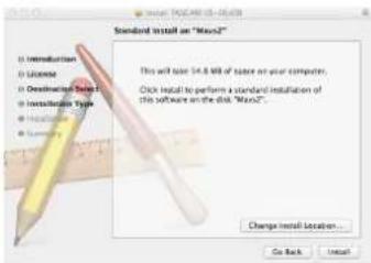 Standard install on "MaaS" This will take 14.8 MB of space on your computer. Click install to perform a standard installation of this software on the disk "MaaS". Change install Location... On Back Install