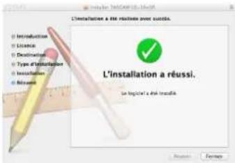 L'installation a été réduvées avec succès. L'installation a réussi. Le logique l'été transfé