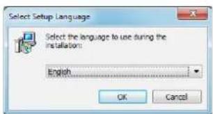 Select Setup Language Select the language to use during the installation: English OK Cancel