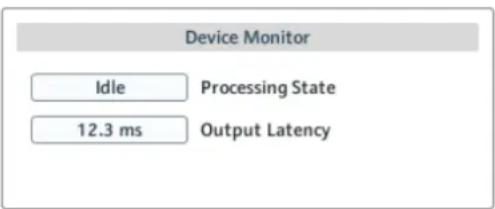 Device Monitor Idle Processing State 12.3 ms Output Latency
