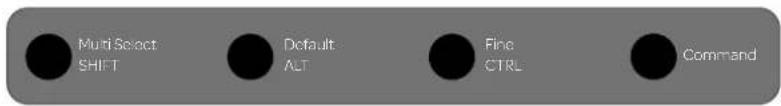 Multi Select SHIFT Default ALT Fine CTRL Command