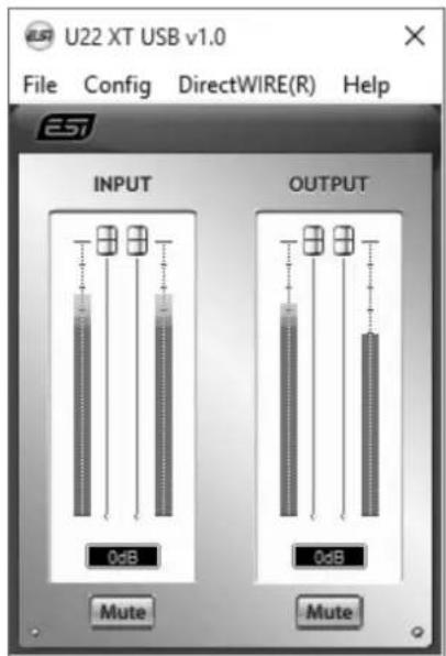 ESI U22 XT - Control Panel under Windows - 1