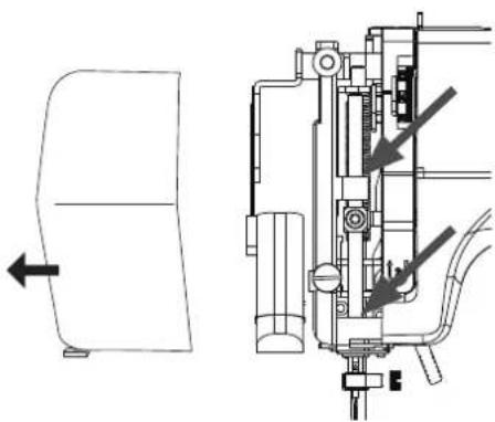Technical line drawing of a mechanical assembly with no visible text or symbols