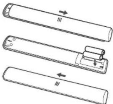 TCL 65P815 - Installing batteries - 1