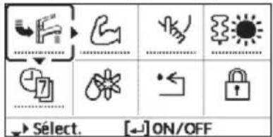 SELECT. [←] ON/OFF