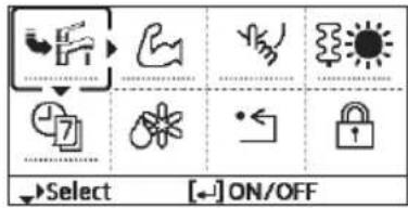Select [←] ON/OFF