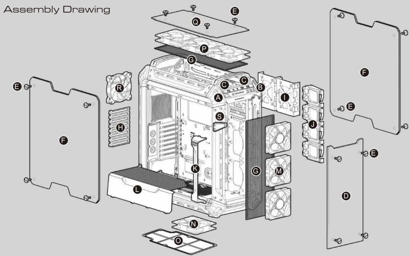 Assembly Drawing E F G H L N O K S A B C D E F G M J I J P Q R