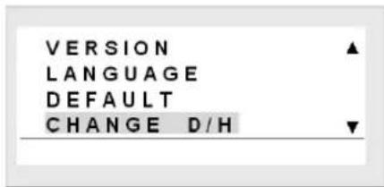 VERSION LANGUAGE DEFAULT CHANGE D/H