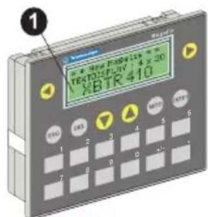SCHNEIDER XBTN401 - On the front panel - 2