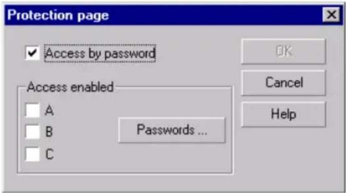 SCHNEIDER XBTN401 - Protecting a page - 1