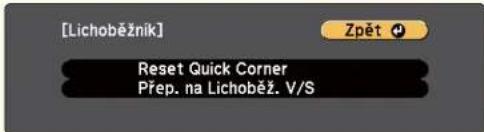 [Lichoběžnik] Zpět + Reset Quick Corner Přep. na Lichoběž. V/S