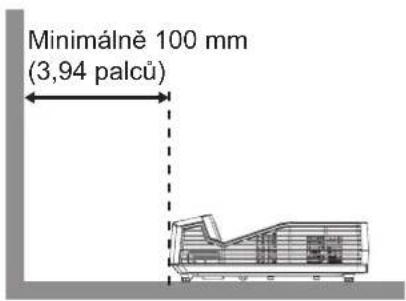 Minimálně 100 mm (3,94 palců)