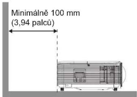 Minimálně 100 mm (3,94 palců)