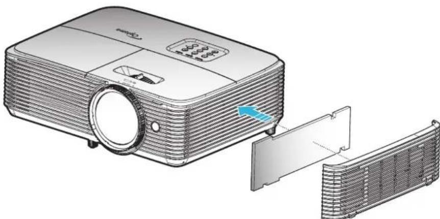 OPTOMA W308STe - Instalace a čištění prachového filtru - 1