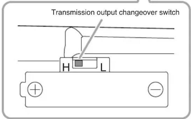 Transmission output changeover switch H L